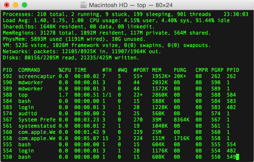 terminal mac os