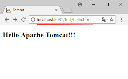 Tomcat Webapps page