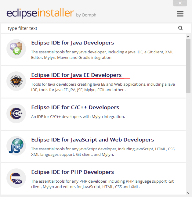 Eclipse tools Jakarta EE download