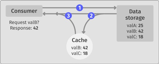 Figure 7-1. A simple cache fronting a slow data source